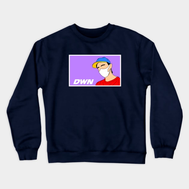 Face Mask cool Boy Crewneck Sweatshirt by WOW DESIGN